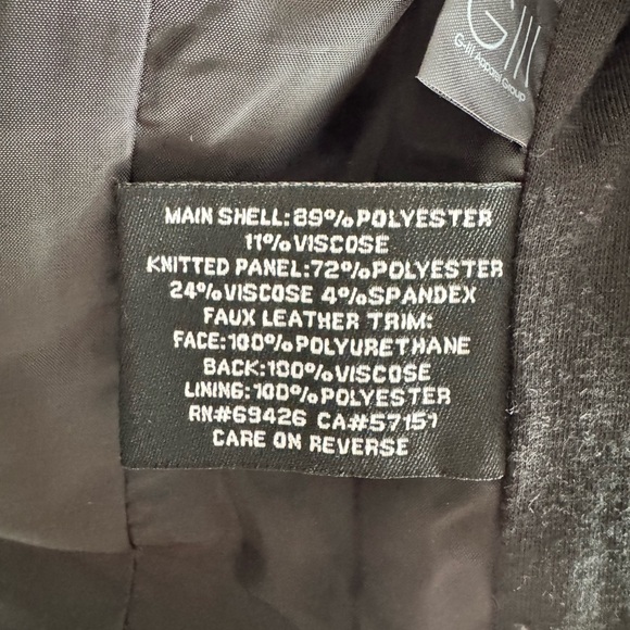 Black Rivet Charcoal and Ebony Faux Leather Jacket - Picture 4 of 6